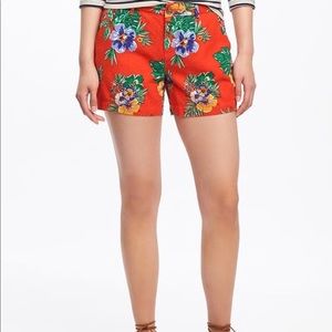 NWT Floral Printed Linen Shorts